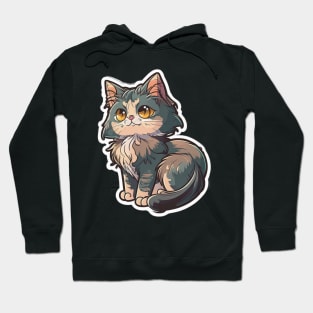 Majestic Maine Coon Cat Sticker Hoodie